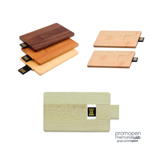 Memoria USB cuadrada de madera